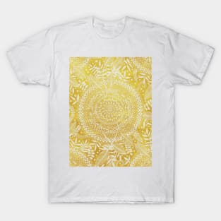 Medallion Pattern in Mustard and Cream T-Shirt